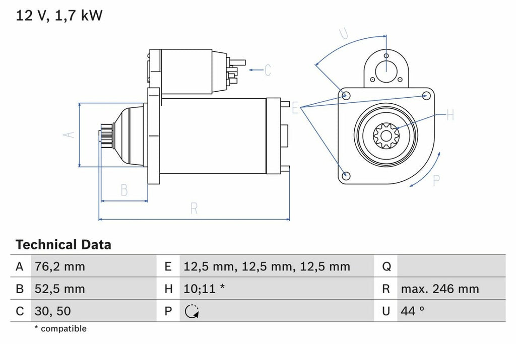 MOTORINO AVVIAMENTO 12V (10D) GRUPPO AUDI/SEAT/VOLKSWAGEN