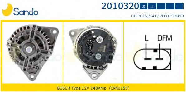 ALTERNATORE 12V 140A FIAT DUCATO/IVECO DAILY 2.3/3.0 JTD