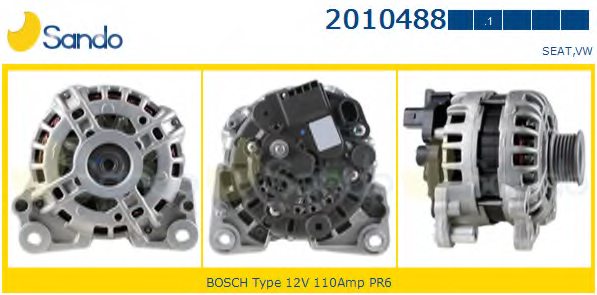 ALTERNATORE 12V 110A VOLKSWAGEN POLO 1.4 2009-14