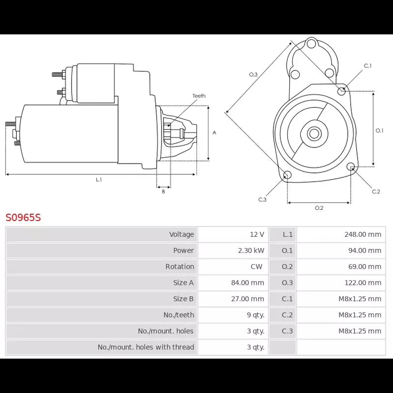 MOTORINO AVVIAMENTO IVECO DAILY/DUCATO