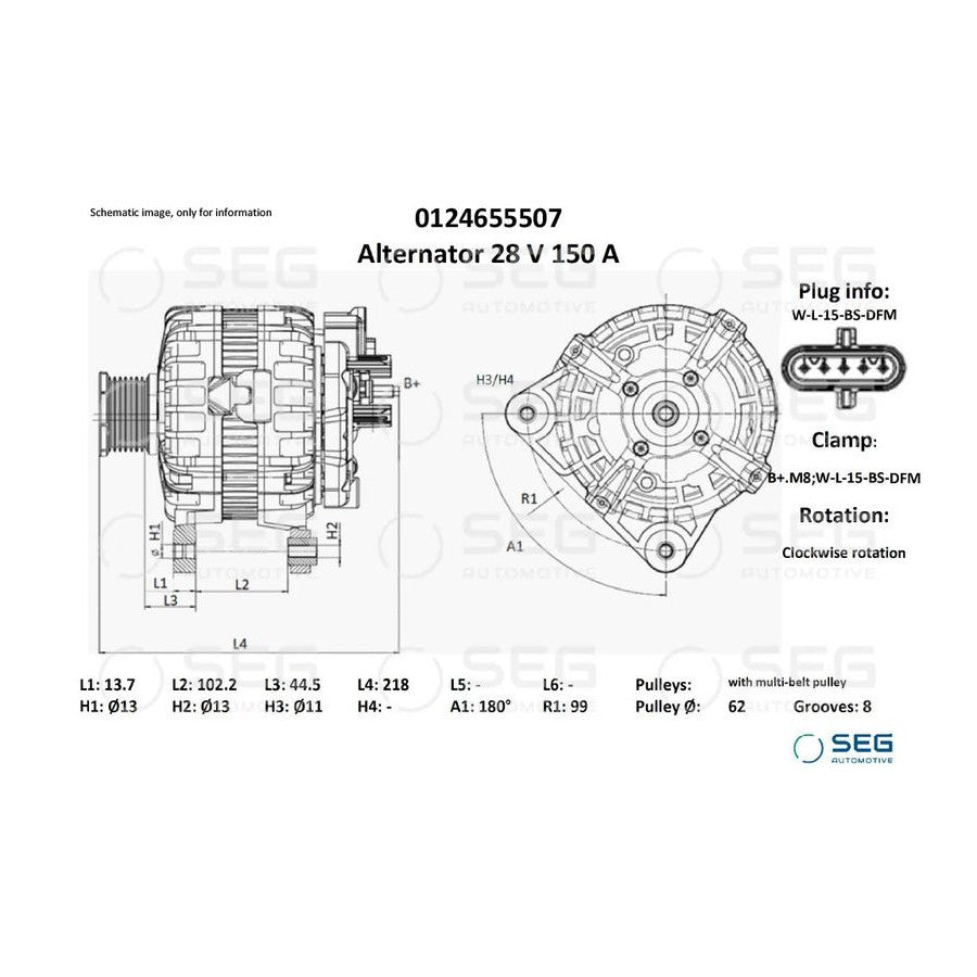 ALTERNATOREVOLVO 9700 12.1