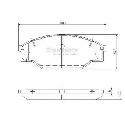 Kit pastiglie freno, Freno a disco  TOYOTA CAMRY (_V2_) 2.5 (VZV21_)