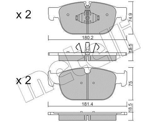 Pastiglie Freno VOLVO S90 II : 2.02.0 D5 AWD2.0 Hybrid AWD2.0 T52.0 T6 AWD2.0 T8 AWD / V90 Cross Cou