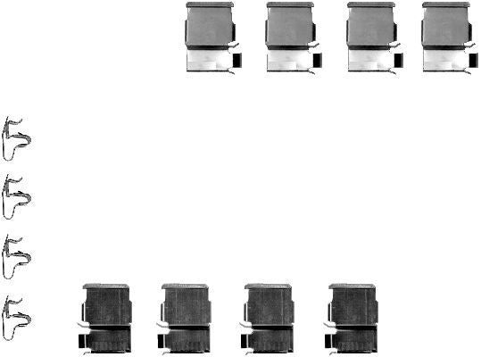 Kit Accessori, Pastiglie ANTERIORE CITROEN FIAT FORD PEUGEOT 8