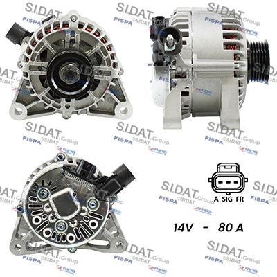 ALTERNATORE 12V 80A  FORD FIESTA 1.4TDCI