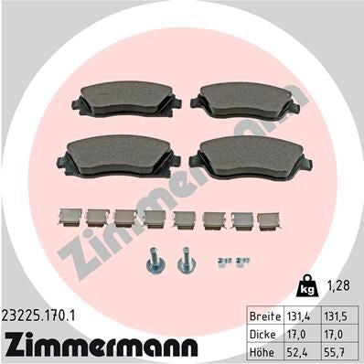 KIT PASTIGLIE FRENO   OPEL, VAUXHALL