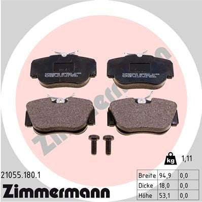 KIT PASTIGLIE FRENO   MB-BENZ