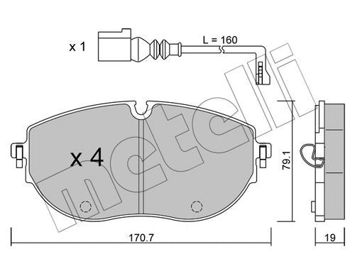 PASTIGLIE FRENO MULTIVAN VII T7 (STM, STN) : 1.4 E-HYBRID1.5 TSI2.0 TSI