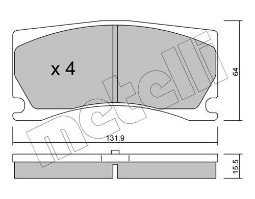 Pastiglie Freno JAGUAR / PEUGEOT 308 II, SW : 1.6 GTi / Rcz : 1.6 THP / XK III Cabrio, Coupe (J43/X1