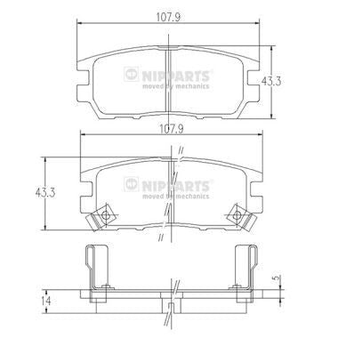 Kit pastiglie freno, Freno a disco  MITSUBISHI L 400 Bus (PD_W, PC_W, PA_V, PB_V, PA_W) 2.4 4WD