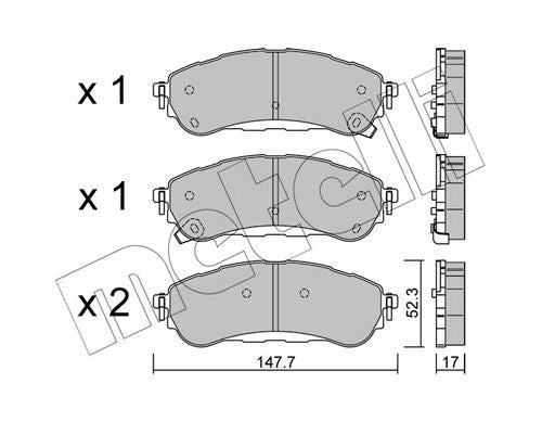 PASTIGLIE FRENO FORD LCV RANGER III (TKE) : 2.0 ECOBLUE 4X42.0 ECOBLUE TRAZIONE
