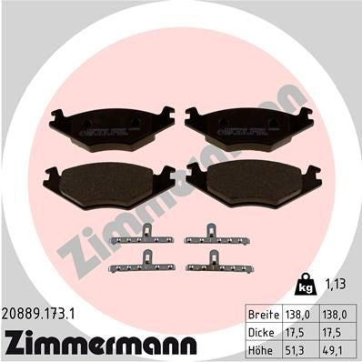 KIT PASTIGLIE FRENO   SEAT, VOLKSWAGEN