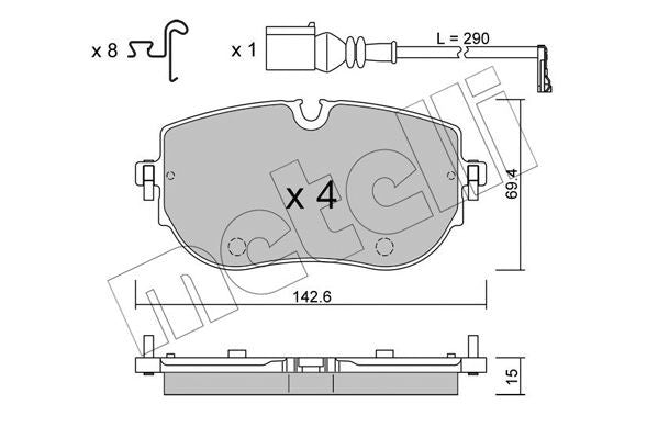 PASTIGLIE FRENO AUDI / CUPRA / SKODA / VOLKSWAGEN BORN : 455858 E-BOOST77 E-BO