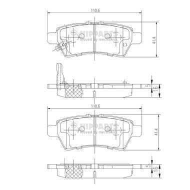 Kit pastiglie freno, Freno a disco   PATHFINDER III (R51) 2.5 dCi 2005/01