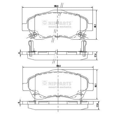 Kit pastiglie freno, Freno a disco  TOYOTA COROLLA Verso (_E12_) 1.6 VVT-i (ZZE121_) 2002/01
