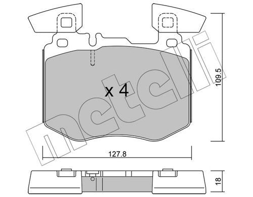 PASTIGLIE FRENO MERCEDES BENZ GLC (X253) : 200 (253.942)200 4-MATIC (253.943)20
