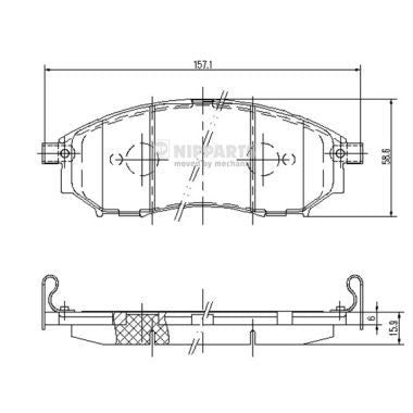 Kit pastiglie freno, Freno a disco   EVALIA Bus e- (ME0) 2014/07