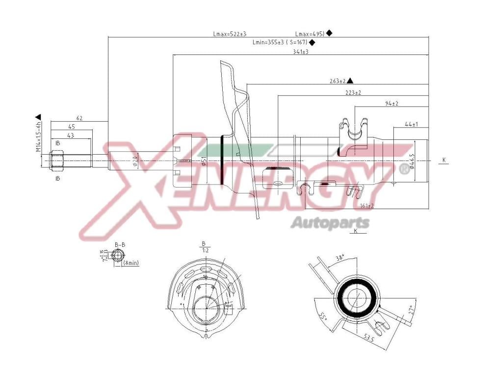 AMMORTIZZATORI PSA SX